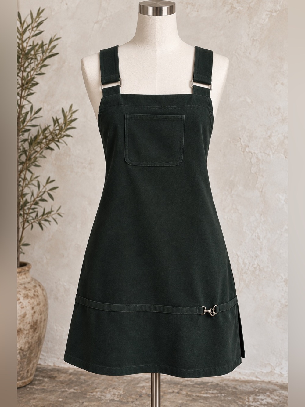 Vintage 90s Y2K Black Pinafore Mini Dress
Adjustable Overall Grunge Mod
